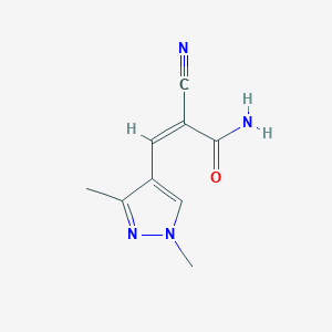 2-cyano-3-(1,3-dimethyl-1H-pyrazol-4-yl)acrylamide