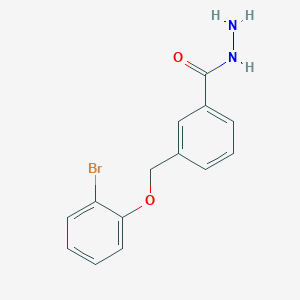 molecular formula C14H13BrN2O2 B449533 3-[(2-Bromophenoxy)methyl]benzohydrazide CAS No. 438471-32-0