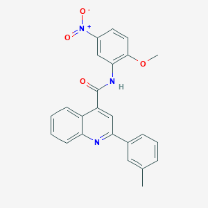 molecular formula C24H19N3O4 B449538 N-(2-methoxy-5-nitrophenyl)-2-(3-methylphenyl)quinoline-4-carboxamide 
