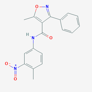 5-methyl-N-(4-methyl-3-nitrophenyl)-3-phenyl-1,2-oxazole-4-carboxamide