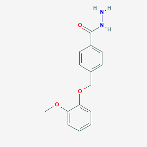 molecular formula C15H16N2O3 B449543 4-[(2-Methoxyphenoxy)methyl]benzohydrazide CAS No. 438473-11-1
