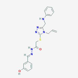 2-{[4-allyl-5-(anilinomethyl)-4H-1,2,4-triazol-3-yl]sulfanyl}-N'-(3-hydroxybenzylidene)acetohydrazide