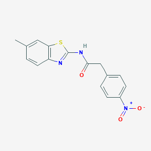 2-{4-nitrophenyl}-N-(6-methyl-1,3-benzothiazol-2-yl)acetamide