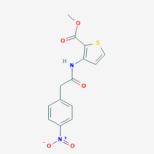 molecular formula C14H12N2O5S B449564 Methyl 3-[({4-nitrophenyl}acetyl)amino]-2-thiophenecarboxylate 