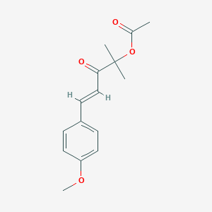 4-(4-Methoxyphenyl)-1,1-dimethyl-2-oxo-3-butenyl acetate
