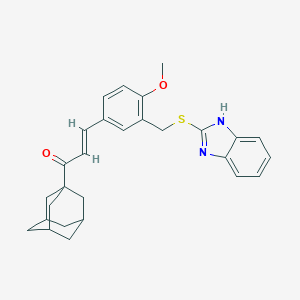 molecular formula C28H30N2O2S B449567 1-(1-adamantyl)-3-{3-[(1H-benzimidazol-2-ylsulfanyl)methyl]-4-methoxyphenyl}-2-propen-1-one CAS No. 371213-33-1