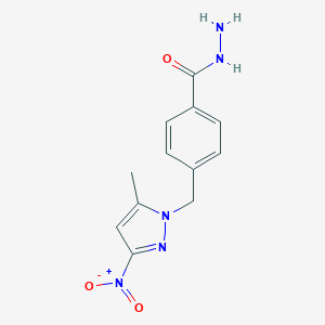 4-[(5-methyl-3-nitro-1H-pyrazol-1-yl)methyl]benzohydrazide