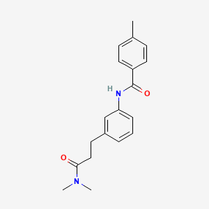 molecular formula C19H22N2O2 B4495820 N-{3-[3-(dimethylamino)-3-oxopropyl]phenyl}-4-methylbenzamide 