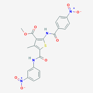 Methyl 5-({3-nitroanilino}carbonyl)-2-({4-nitrobenzoyl}amino)-4-methyl-3-thiophenecarboxylate