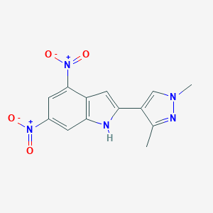 2-(1,3-dimethyl-1H-pyrazol-4-yl)-4,6-dinitro-1H-indole