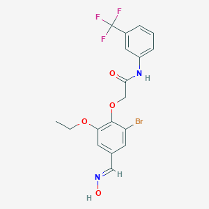 2-{2-bromo-6-ethoxy-4-[(hydroxyimino)methyl]phenoxy}-N-[3-(trifluoromethyl)phenyl]acetamide