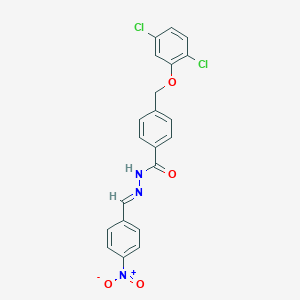 molecular formula C21H15Cl2N3O4 B449600 4-[(2,5-dichlorophenoxy)methyl]-N'-{4-nitrobenzylidene}benzohydrazide 
