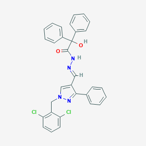N'-{[1-(2,6-dichlorobenzyl)-3-phenyl-1H-pyrazol-4-yl]methylene}-2-hydroxy-2,2-diphenylacetohydrazide
