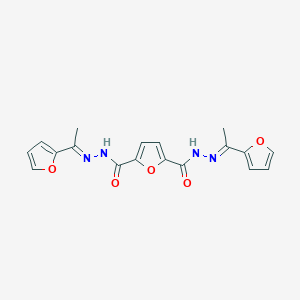 molecular formula C18H16N4O5 B449608 N',N'-BIS[(E)-1-(2-FURYL)ETHYLIDENE]-2,5-FURANDICARBOHYDRAZIDE 