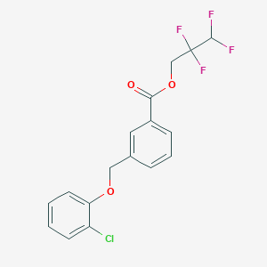 molecular formula C17H13ClF4O3 B449612 2,2,3,3-Tetrafluoropropyl 3-[(2-chlorophenoxy)methyl]benzoate 