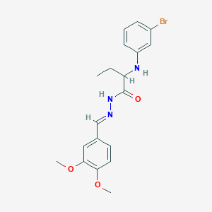 2-(3-bromoanilino)-N'-(3,4-dimethoxybenzylidene)butanohydrazide