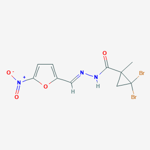 2,2-dibromo-N'-({5-nitro-2-furyl}methylene)-1-methylcyclopropanecarbohydrazide