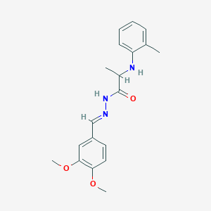 molecular formula C19H23N3O3 B449618 N'-(3,4-dimethoxybenzylidene)-2-(2-toluidino)propanohydrazide 