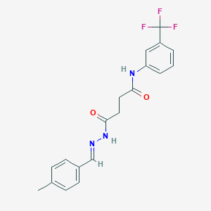 4-[2-(4-methylbenzylidene)hydrazino]-4-oxo-N-[3-(trifluoromethyl)phenyl]butanamide
