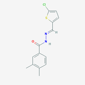 molecular formula C14H13ClN2OS B449632 N'-[(5-chloro-2-thienyl)methylene]-3,4-dimethylbenzohydrazide 