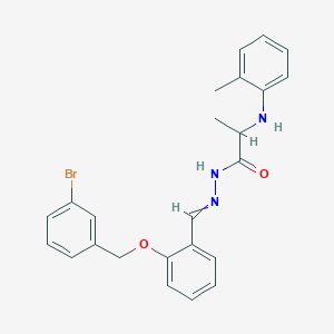 molecular formula C24H24BrN3O2 B449633 N'-{2-[(3-bromobenzyl)oxy]benzylidene}-2-[(2-methylphenyl)amino]propanehydrazide (non-preferred name) 