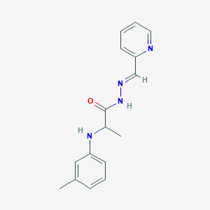 molecular formula C16H18N4O B449635 N'-(2-pyridinylmethylene)-2-(3-toluidino)propanohydrazide 
