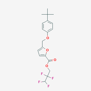 molecular formula C19H20F4O4 B449636 2,2,3,3-Tetrafluoropropyl 5-[(4-tert-butylphenoxy)methyl]furan-2-carboxylate 