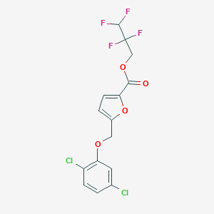 molecular formula C15H10Cl2F4O4 B449638 2,2,3,3-Tetrafluoropropyl 5-[(2,5-dichlorophenoxy)methyl]furan-2-carboxylate 