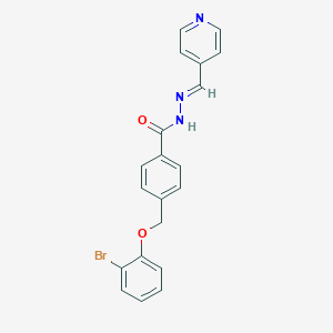 molecular formula C20H16BrN3O2 B449639 4-[(2-bromophenoxy)methyl]-N'-(4-pyridinylmethylene)benzohydrazide 