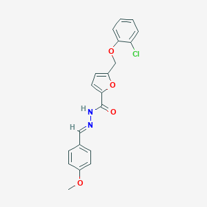 molecular formula C20H17ClN2O4 B449646 5-[(2-chlorophenoxy)methyl]-N'-(4-methoxybenzylidene)-2-furohydrazide 