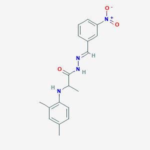 2-(2,4-dimethylanilino)-N'-{3-nitrobenzylidene}propanohydrazide