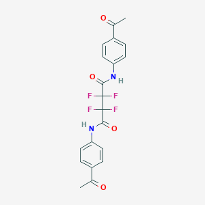 molecular formula C20H16F4N2O4 B449651 N,N'-bis(4-acetylphenyl)-2,2,3,3-tetrafluorobutanediamide 