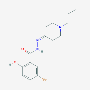 molecular formula C15H20BrN3O2 B449659 5-bromo-2-hydroxy-N'-(1-propyl-4-piperidinylidene)benzohydrazide 