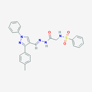 N-[2-(2-{[3-(4-methylphenyl)-1-phenyl-1H-pyrazol-4-yl]methylene}hydrazino)-2-oxoethyl]benzenesulfonamide