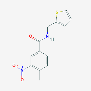 molecular formula C13H12N2O3S B449666 4-methyl-3-nitro-N-(thiophen-2-ylmethyl)benzamide 