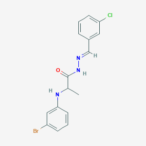 molecular formula C16H15BrClN3O B449668 2-(3-bromoanilino)-N'-(3-chlorobenzylidene)propanohydrazide 