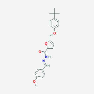 molecular formula C24H26N2O4 B449670 5-[(4-tert-butylphenoxy)methyl]-N'-(4-methoxybenzylidene)-2-furohydrazide 