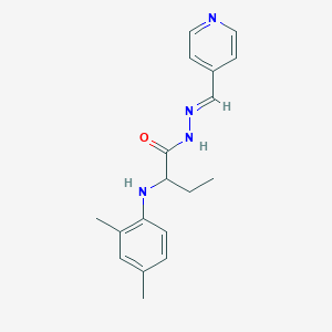 molecular formula C18H22N4O B449671 2-(2,4-dimethylanilino)-N'-(4-pyridinylmethylene)butanohydrazide 