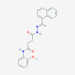 molecular formula C22H21N3O3 B449676 N-(2-methoxyphenyl)-4-[2-(1-naphthylmethylene)hydrazino]-4-oxobutanamide 