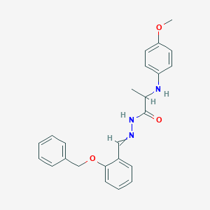 molecular formula C24H25N3O3 B449685 N'-[2-(benzyloxy)benzylidene]-2-(4-methoxyanilino)propanohydrazide 