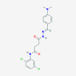 molecular formula C19H20Cl2N4O2 B449697 N-(2,5-dichlorophenyl)-4-{2-[4-(dimethylamino)benzylidene]hydrazino}-4-oxobutanamide 