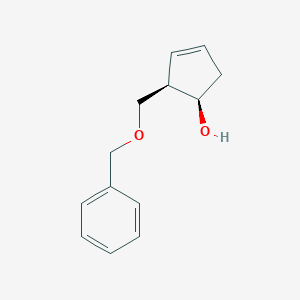 molecular formula C13H16O2 B044970 (1R,2R)-2-((Benzyloxy)methyl)cyclopent-3-enol CAS No. 325480-40-8