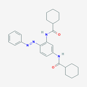 molecular formula C26H32N4O2 B449715 N-[5-[(cyclohexylcarbonyl)amino]-2-(phenyldiazenyl)phenyl]cyclohexanecarboxamide 