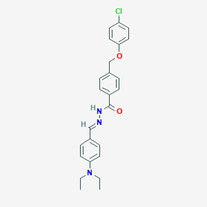 molecular formula C25H26ClN3O2 B449718 4-[(4-chlorophenoxy)methyl]-N'-[4-(diethylamino)benzylidene]benzohydrazide 