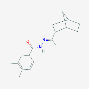 N'-(1-bicyclo[2.2.1]hept-2-ylethylidene)-3,4-dimethylbenzohydrazide