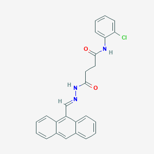 molecular formula C25H20ClN3O2 B449721 4-[2-(9-anthrylmethylene)hydrazino]-N-(2-chlorophenyl)-4-oxobutanamide 