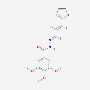 molecular formula C18H20N2O5 B449722 N'-[3-(2-furyl)-2-methyl-2-propenylidene]-3,4,5-trimethoxybenzohydrazide 