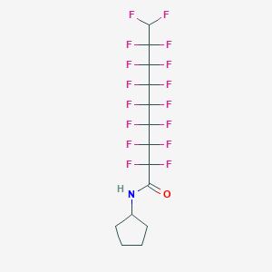 molecular formula C14H11F16NO B449727 N-cyclopentyl-2,2,3,3,4,4,5,5,6,6,7,7,8,8,9,9-hexadecafluorononanamide 
