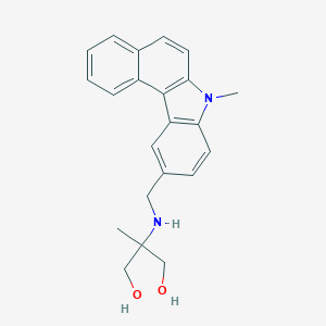 molecular formula C22H24N2O2 B044973 1,3-Propanediol, 2-methyl-2-(((7-methyl-7H-benzo(c)carbazol-10-yl)methyl)amino)- CAS No. 120097-91-8