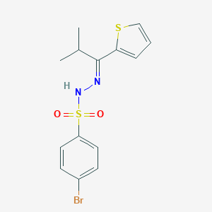molecular formula C14H15BrN2O2S2 B449731 4-bromo-N'-[2-methyl-1-(2-thienyl)propylidene]benzenesulfonohydrazide 